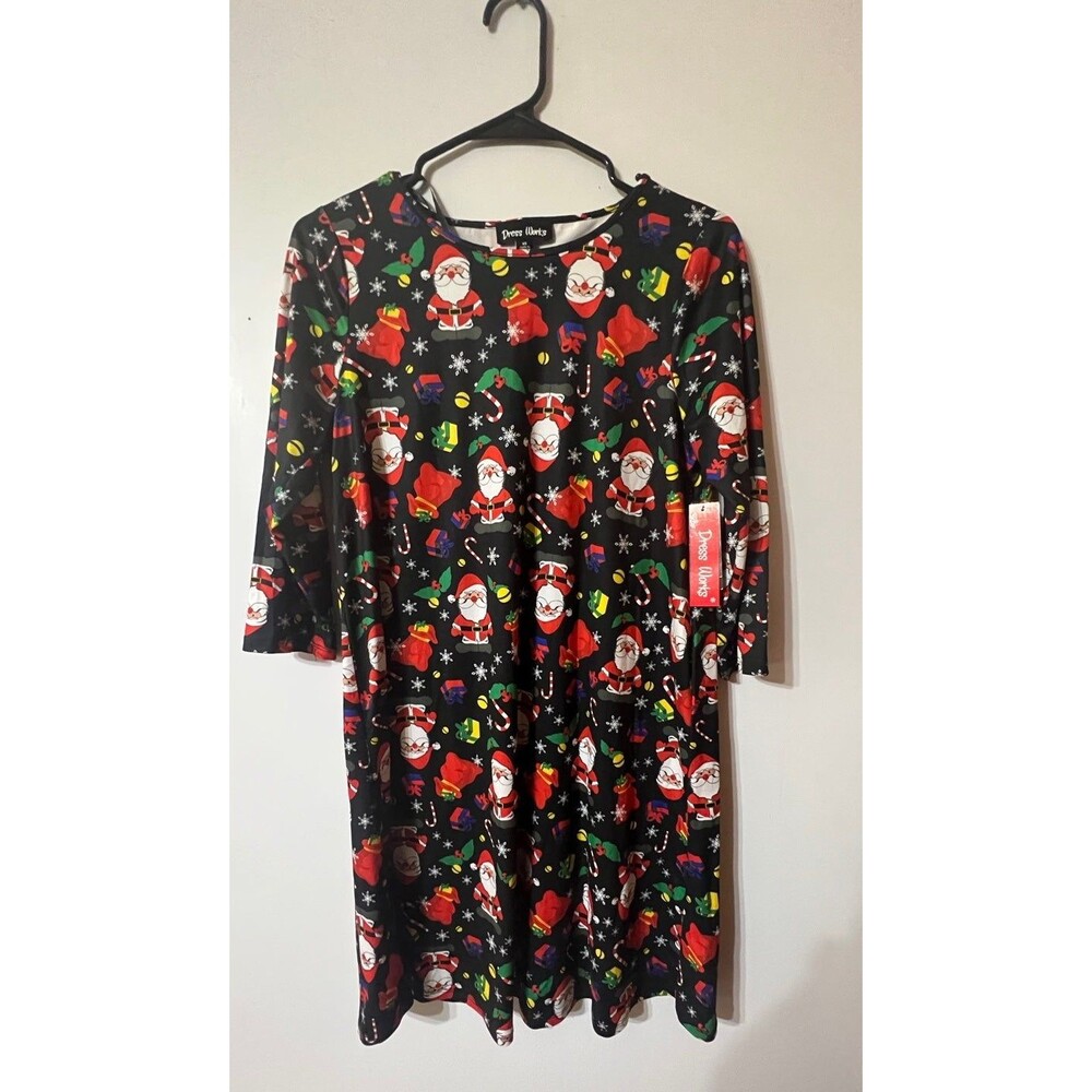 NEW Santa Claus Women's Dress Christmas Ugly Sweater Holiday Party Size XS